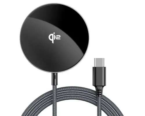 Бездротовый ЗП ACEFAST E24 qi2 desktop magnetic wireless charger with cable Metal grey mag-6974316284758153320