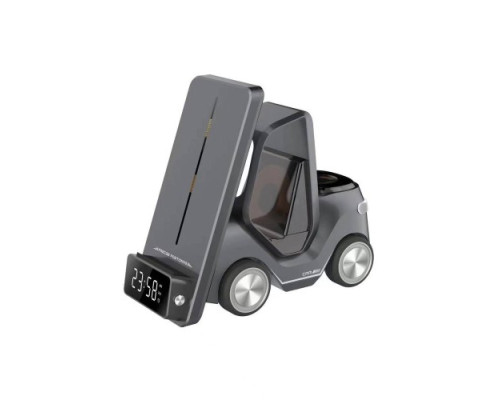 Зарядний пристрій 5 IN1 T20 (iPhone, iWatch, AirPods, Clock, Alarm) 15W FAST ORIGINAL Grey mag-200000148014435059