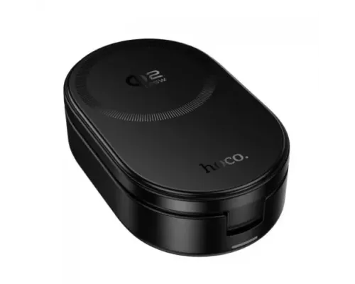 Бездротовий ЗП HOCO CQ23 Pole Qi2.2 3-in-1 magnetic wireless fast charger Black mag-6942007676960153869