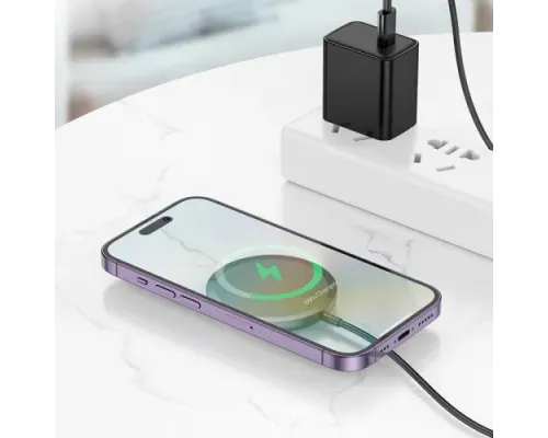 Бездротовий ЗП HOCO CW52 Enjoy magnetic wireless fast charging Black mag-6942007611367145269
