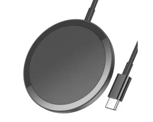 Бездротовий ЗП HOCO CW52 Enjoy magnetic wireless fast charging Black mag-6942007611367145269