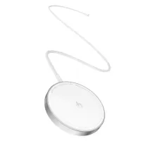 Бездротовий ЗП Baseus Simple Mini4 Air Magnetic Wireless Charger Qi2 15W Silver P10278200S11-00 mag-6932172670955145726