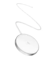Бездротовий ЗП Baseus Simple Mini4 Air Magnetic Wireless Charger Qi2 15W Silver P10278200S11-00 mag-6932172670955145726
