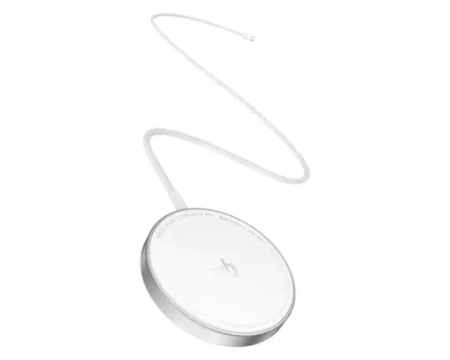 Бездротовий ЗП Baseus Simple Mini4 Air Magnetic Wireless Charger Qi2 15W Silver P10278200S11-00 mag-6932172670955145726