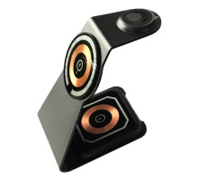 Зарядна станція 3IN1 S08 MagSafe Ultra-Thin (iPhone, iWatch, AirPods) 15W Original Black mag-200000150857219744