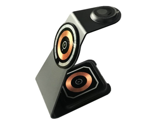 Зарядна станція 3IN1 S08 MagSafe Ultra-Thin (iPhone, iWatch, AirPods) 15W Original Black mag-200000150857219744