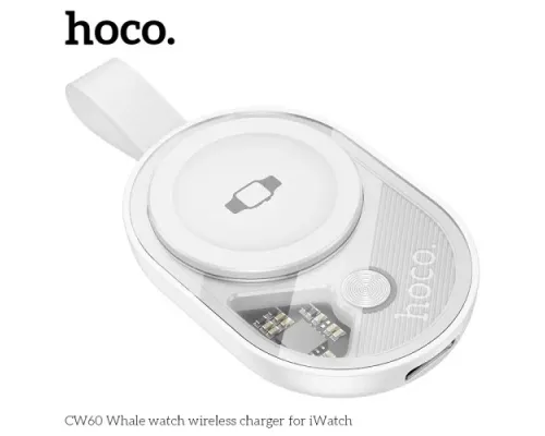 Бездротовий ЗП HOCO CW60 Whale watch wireless charger for iWatch White mag-6942007646246144065