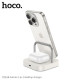 Бездротовий ЗП Magsafe HOCO CQ16B Astute 2-in-1 desktop charger Milky white mag-6942007639897142607