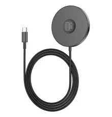 Бездротовий ЗП Magsafe HOCO CW41 Delight 3-in-1 magnetic wireless fast charger 15W Black mag-6931474777072144747
