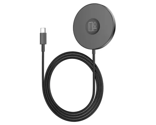 Бездротовий ЗП Magsafe HOCO CW41 Delight 3-in-1 magnetic wireless fast charger 15W Black mag-6931474777072144747