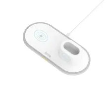 Бездротовий ЗП HOCO CW21 Wisdom 3-in-1 iPhone/iWatch/AirPods 2A White mag-6931474706560146286