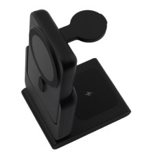 Зарядна станція 3IN1 + Power Bank MagSafe 5000mAh V17(iPhone, iWatch, AirPods) Original Black mag-2000001530733141187