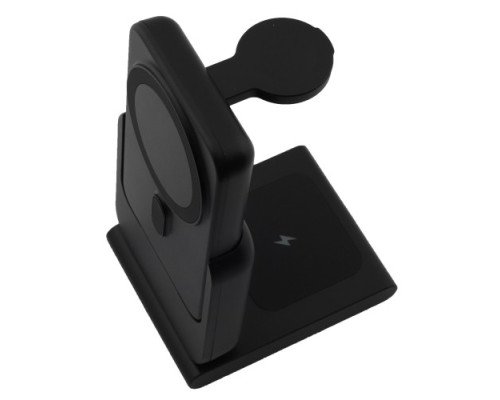 Зарядна станція 3IN1 + Power Bank MagSafe 5000mAh V17(iPhone, iWatch, AirPods) Original Black mag-2000001530733141187