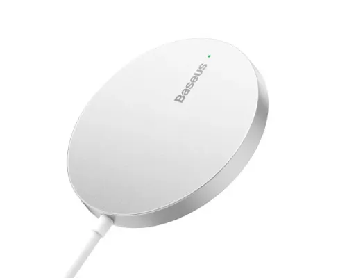 Бездротовий ЗП Baseus Simple Mini3 Magnetic Wireless Charger 15W Silver CCJJ040012 mag-6932172618650145688