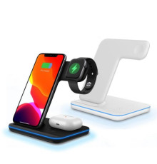 Зарядний пристрій 3 IN1 NEW All WIRELESS (iPhone, iWatch, AirPods) 15W FAST ORIGINAL Black mag-200000139102045579