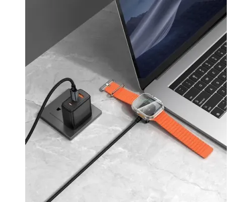Бездротовий ЗП HOCO CW66 PD100W+iWatch 2-in-1 charging cable Black mag-6942007675680153818