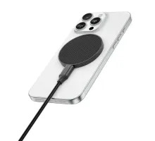 Бездротовий ЗП WiWU Wi-W034 Kevlar Wireless Charger Black mag-6977703652222153595