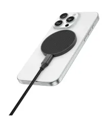 Бездротовий ЗП WiWU Wi-W034 Kevlar Wireless Charger Black mag-6977703652222153595