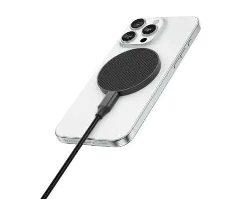 Бездротовий ЗП WiWU Wi-W034 Kevlar Wireless Charger Black mag-6977703652222153595