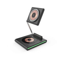 Зарядна станція 3IN1 W023 TRANSFORMER MagSafe RGB Light (iPhone, iWatch, AirPods) Original Black mag-200000150492519385