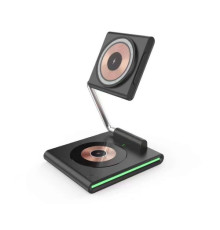 Зарядна станція 3IN1 W023 TRANSFORMER MagSafe RGB Light (iPhone, iWatch, AirPods) Original Black mag-200000150492519385