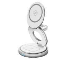 Зарядний пристрій 3 IN1 W27 MAGSAFE (iPhone, iWatch, AirPods) ORIGINAL Silver mag-2000001642245152198