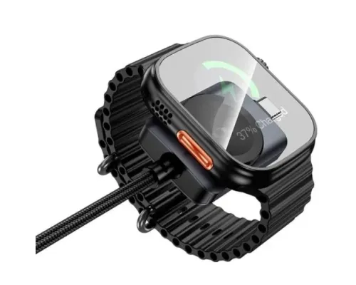 Бездротовий ЗП HOCO CW66 PD100W+iWatch 2-in-1 charging cable Black mag-6942007675680153864