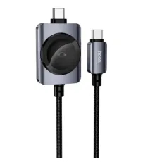 Бездротовий ЗП HOCO CW66 PD100W+iWatch 2-in-1 charging cable Black mag-6942007675680153864