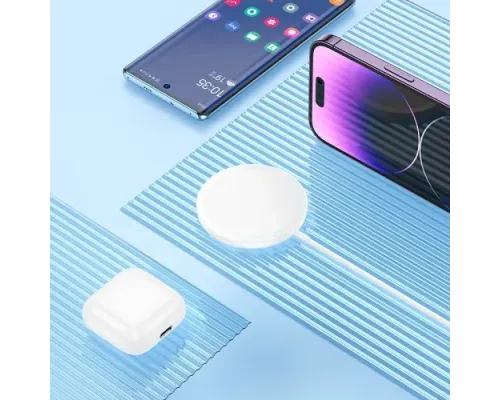 Бездротовий ЗП HOCO CW52 Enjoy magnetic wireless fast charging White mag-6942007611374145605