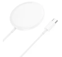 Бездротовий ЗП HOCO CW52 Enjoy magnetic wireless fast charging White mag-6942007611374145605