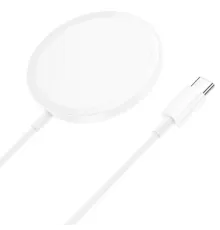 Бездротовий ЗП HOCO CW52 Enjoy magnetic wireless fast charging White mag-6942007611374145605