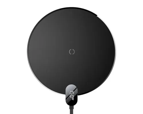 Бездротовий ЗП Baseus Digital LED Display Gen 2 Wireless Charger 15W Black CCED000001 mag-6932172602208145668