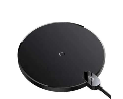 Бездротовий ЗП Baseus Digital LED Display Gen 2 Wireless Charger 15W Black CCED000001 mag-6932172602208145668
