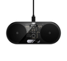 Бездротовий ЗП Baseus Digital LED Display 2in1 Wireless Charger 20W Black WXSX010101 mag-693217261267261639