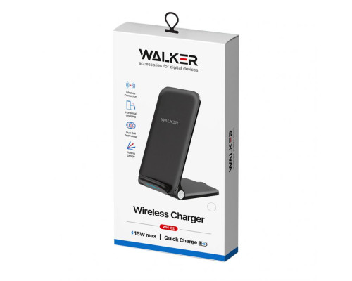 Бездротовий зарядний пристрій WALKER WH-52 15W black