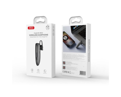 Блютуз гарнітура XO BE44 Starburst Ultra Long Standby Single Side Bluetooth Headset Чорна mag-6920680857647140395