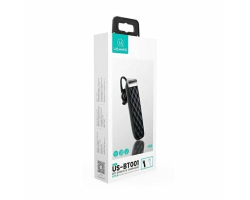 Bluetooth гарнітура Usams USAMS-BT BT1 Wireless Earphone Black (BHUBT101)