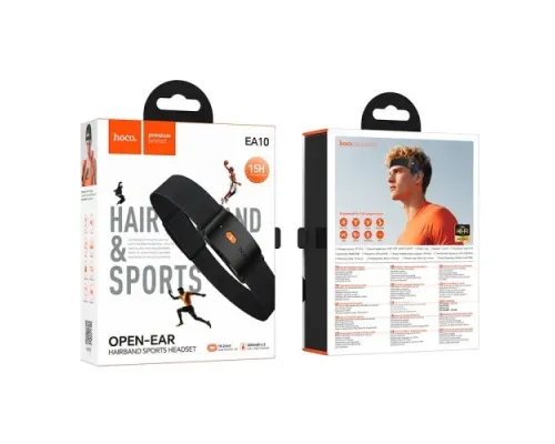 Гарнітура HOCO EA10 Energica hairband sports BT headset Чорна mag-6942007671521153111