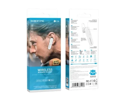 Гарнітура BOROFONE BC36 білий mag-6974443381931152674