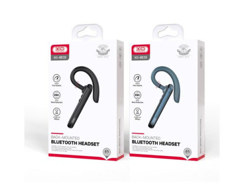 Блютуз гарнітура XO BE32 business bluetooth headset ENC noise reduction Чорна mag-6920680825752140313