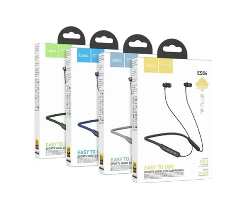 Навушники бездротові HOCO ES64 Easy Sound sports BT earphones Сірі mag-6931474784476146710