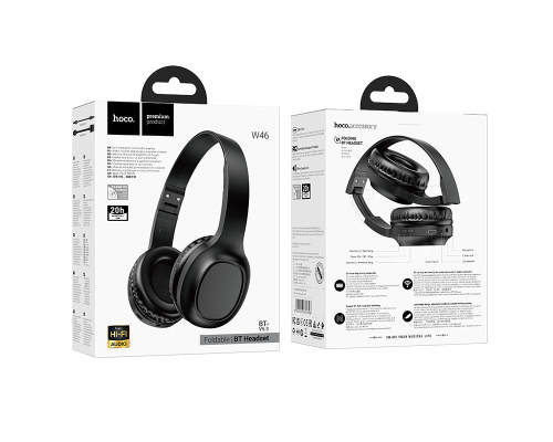 Навушники bluetooth Hoco W46 black PLS-00-00116957