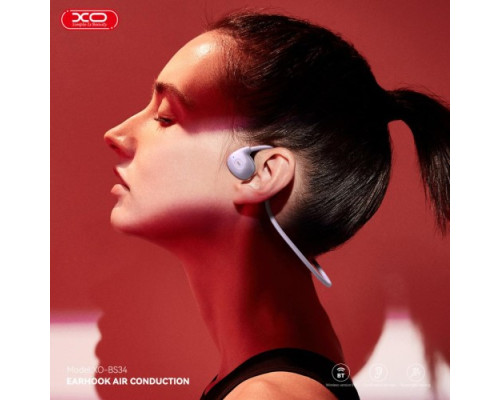 Блютуз навушники XO BS34 Foton Open Air Conduction Bluetooth Earphones Фіолетові mag-692068085120119128