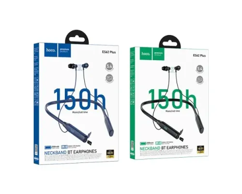 Навушники бездротові HOCO ES62 Plus Pretty neck-hang BT earphones Blue mag-6942007671798152130