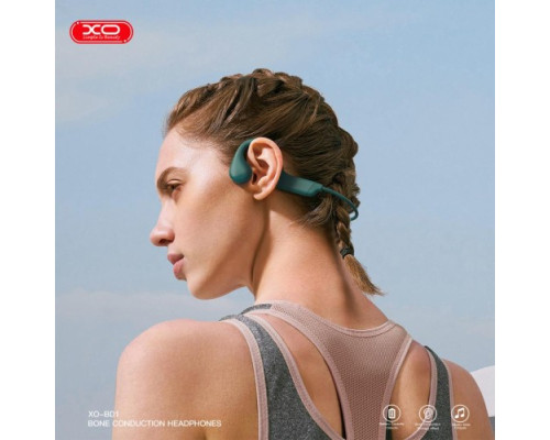 Блютуз навушники XO BD1 Jade Pearl Light Bone Conduction Bluetooth Earphones Синьо-поморанчеві mag-692068085182919133