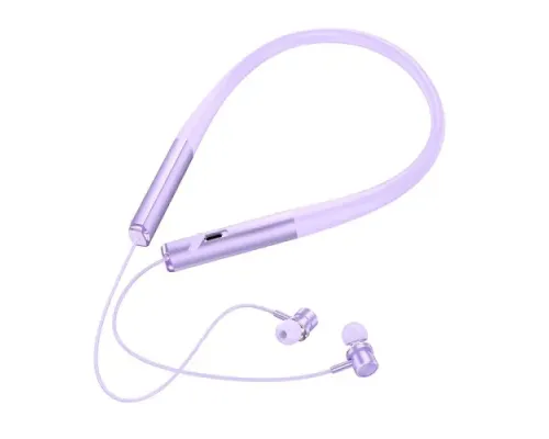 Навушники бездротові HOCO ES71 Platinum neck-mounted BT headset Purple mag-6942007627467144195