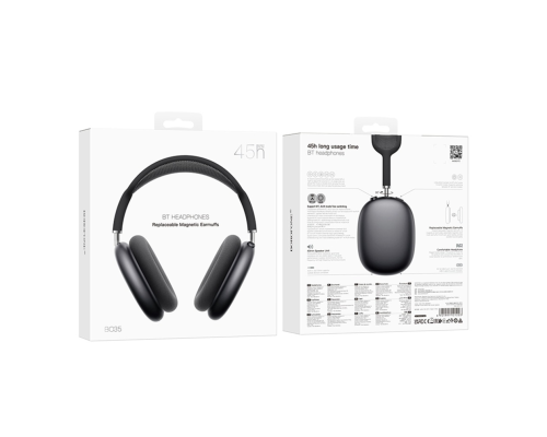 Навушники bluetooth Borofone BO35 gray PLS-00-00161978