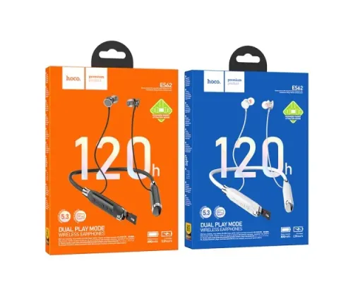 Навушники бездротові HOCO ES62 Pretty neck-hang BT earphones сірі mag-6931474770745145599