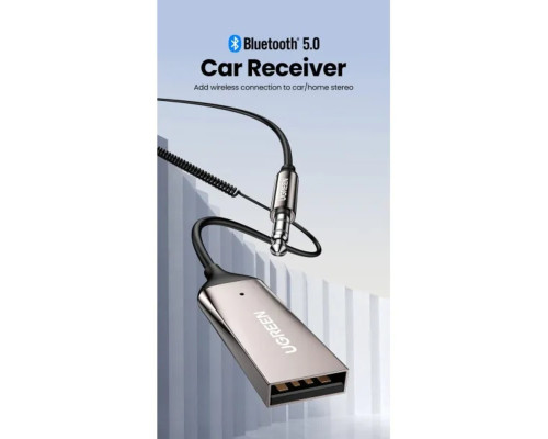 Bluetooth-ресивер UGREEN CM309 Bluetooth Car Receiver Aux with Mic (Space Gray)(UGR-70601) (UGR-70601)