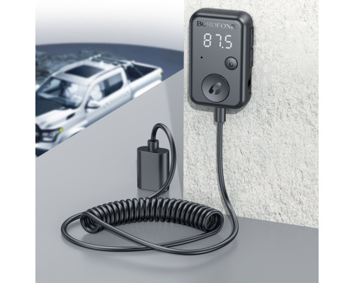 Bluetooth-ресивер BOROFONE BC49 June car BT FM transmitter Black (6941991107481)